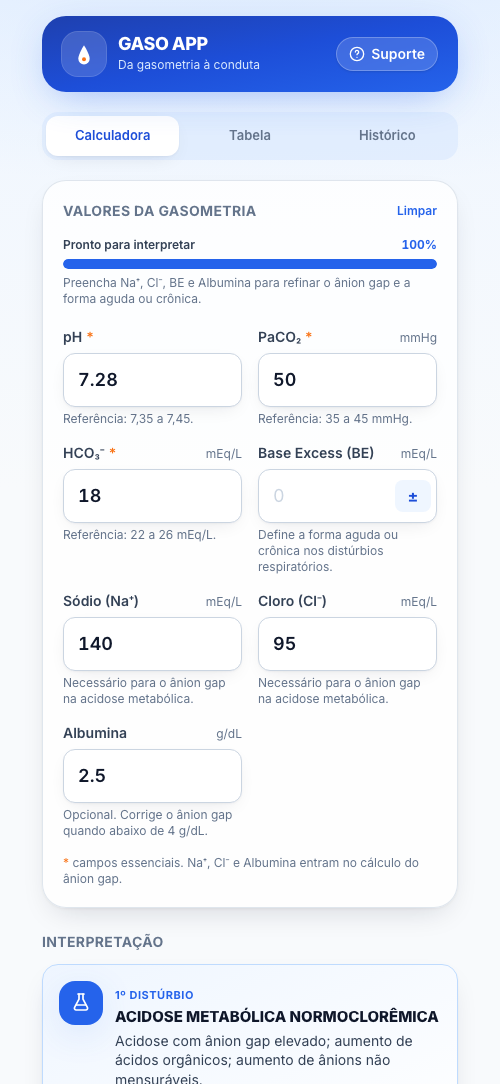 GASO APP instalado e aberto na tela de um celular